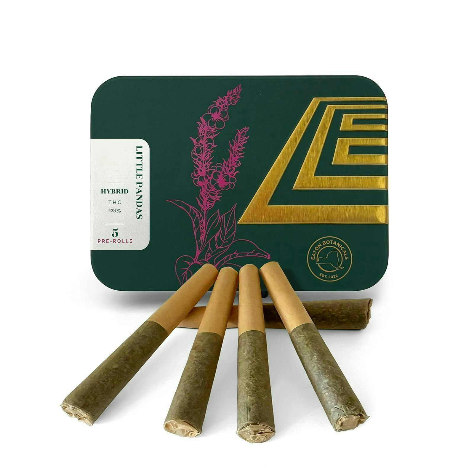 Eaton Botanicals Little Pandas Prerolls Gmo X Cherry Lime Reserve 5pk - PRE_ROLLS cannabis product, 1.75g