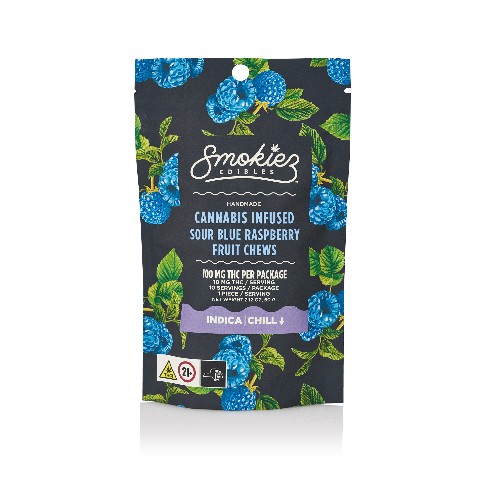 Product Smokiez - Sour Blue Raspberry - 10pk - 100mg