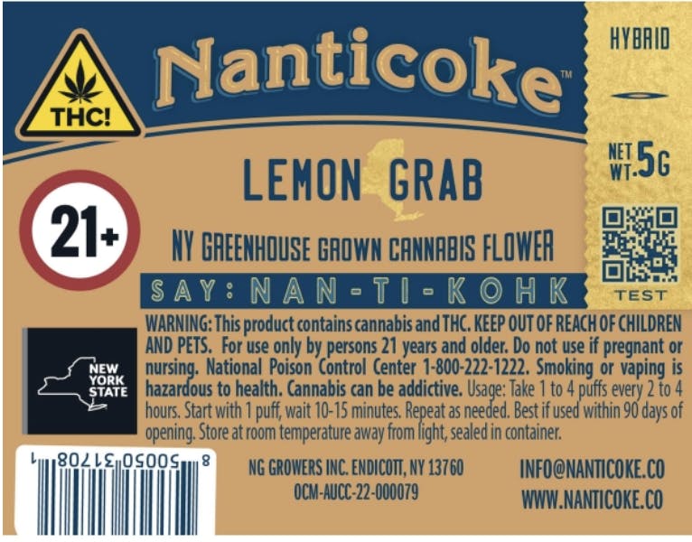 Nanticoke- Pre roll Joint- Lemon Grab (.5g)-1