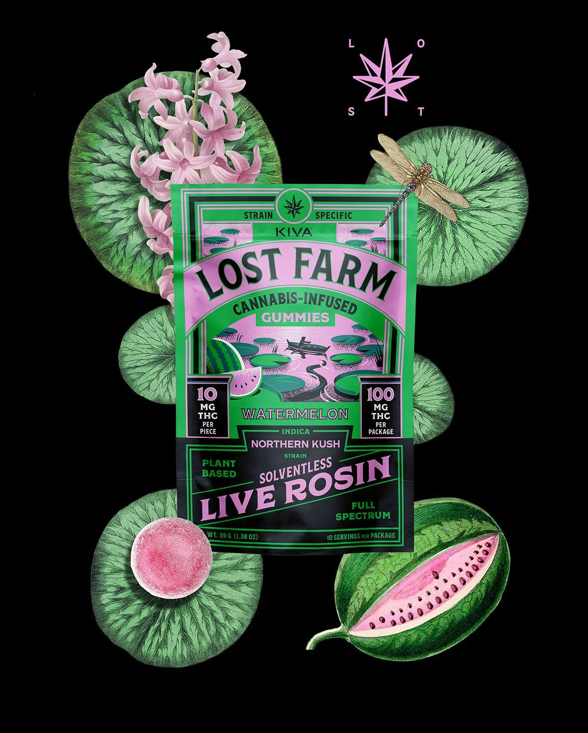 Lost Farm Watermelon Live Rosin Gummies