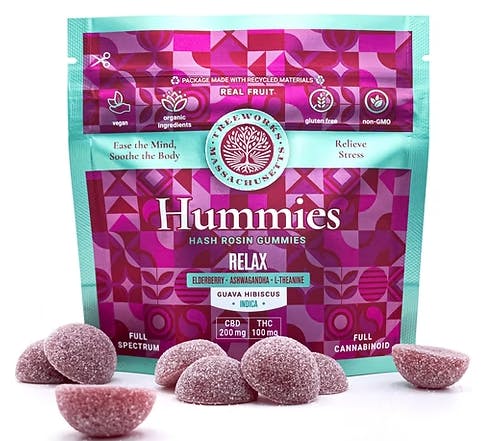 Product 5mg Relax Guava Hibiscus Hash Rosin Gummies 20pk