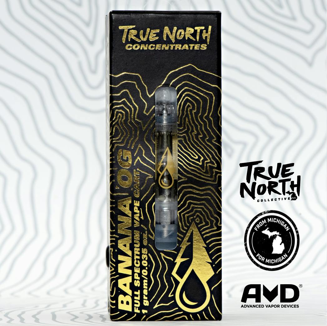 Product: True North Cartridges | Banana OG Full Spectrum Cartridge | 1g