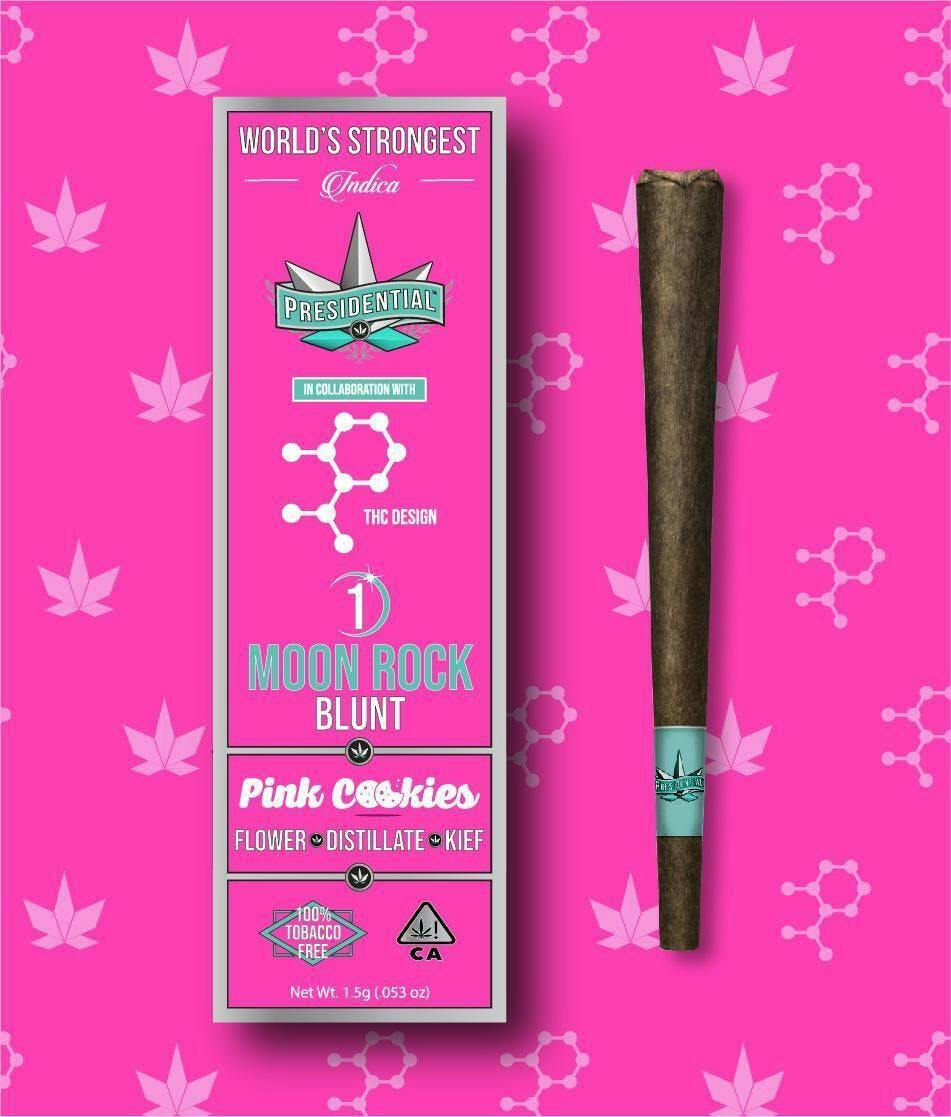 Presidential Infused Blunt Moon Rocks Pink Cookies