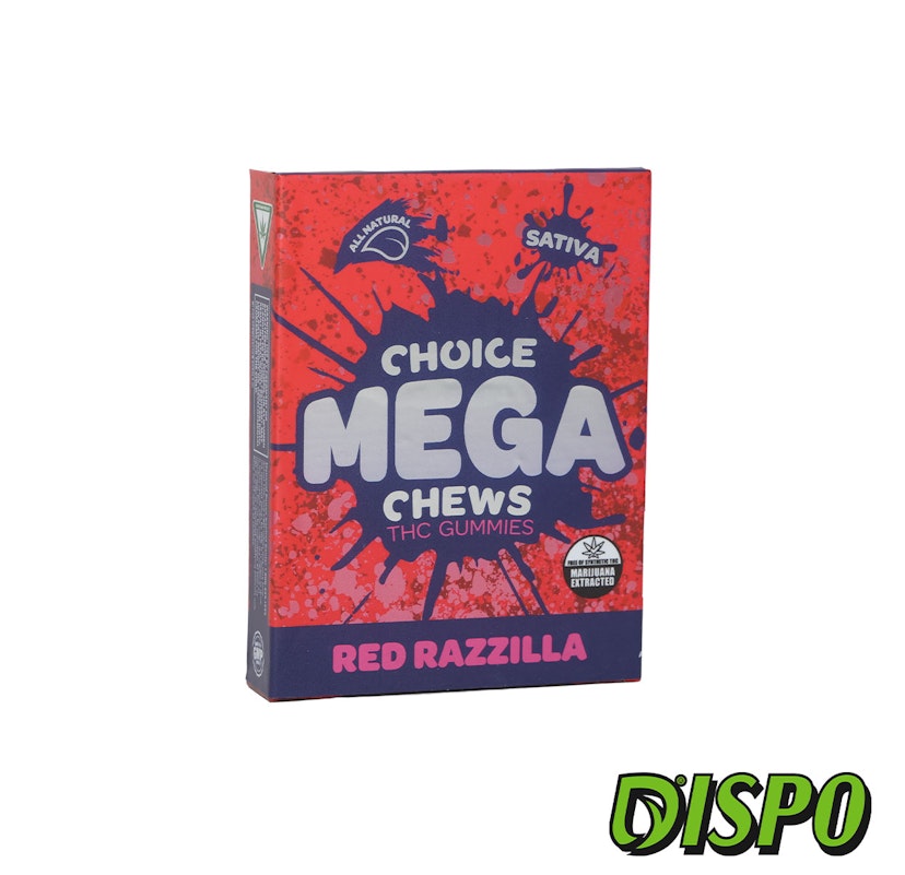 Choice Mega Chews - Red Razilla 200mg Gummies