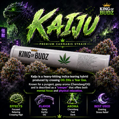 KOB - 1g Preroll - Kaiju - PRE_ROLLS by King Of Budz at King of Budz