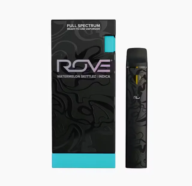 Rove Disposable Live Resin Diamond Watermelon Burst 1g (indica, live resin disposable)