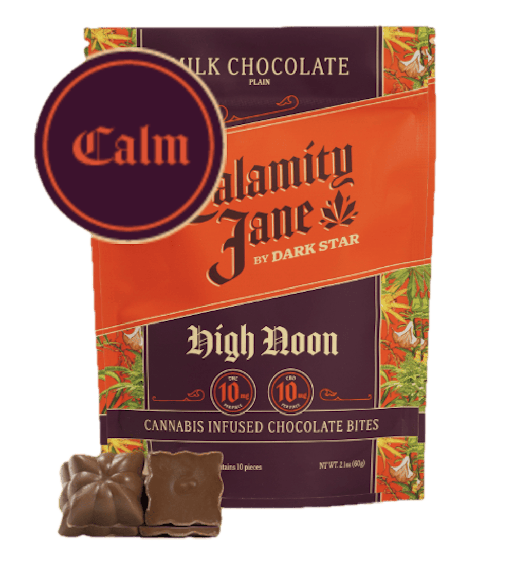 Product Calamity Jane | Milk Chocolate High Noon (H) | 100mg THC: 100mg CBD | Dark Star