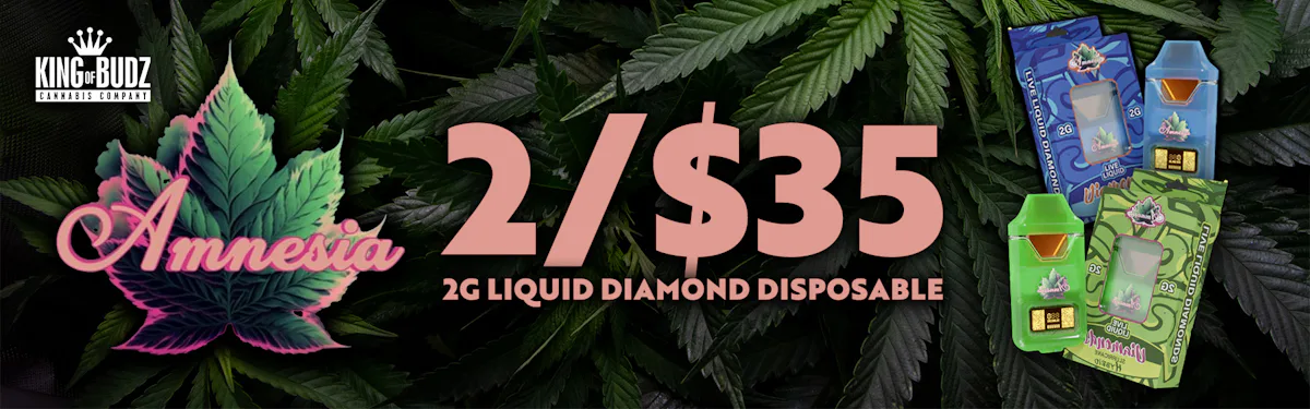 Amnesia - 2g Liquid Diamond Disposable - 2/$35
