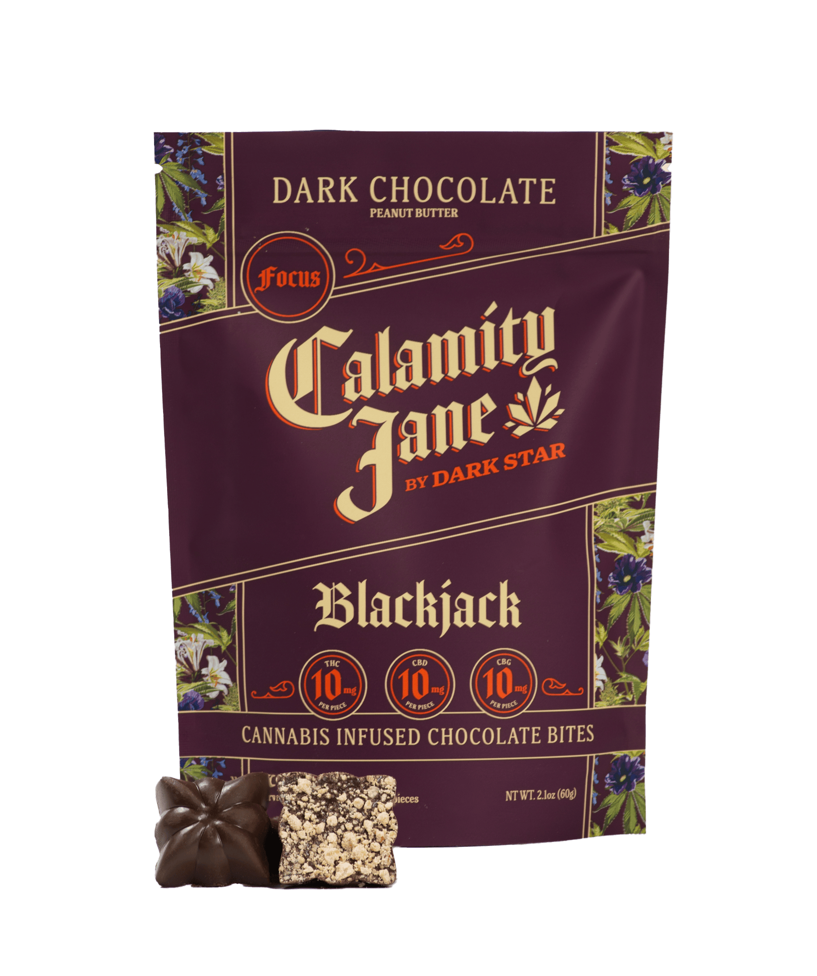 Dark Star | Calamity Jane - Blackjack | Dark Chocolate Peanut Butter | 100mg
