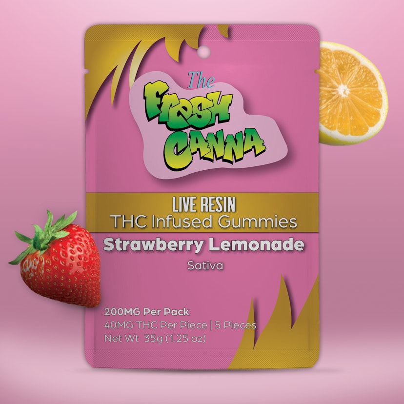 Fresh Canna | 200mg Live Resin Gummies | Strawberry Lemonade