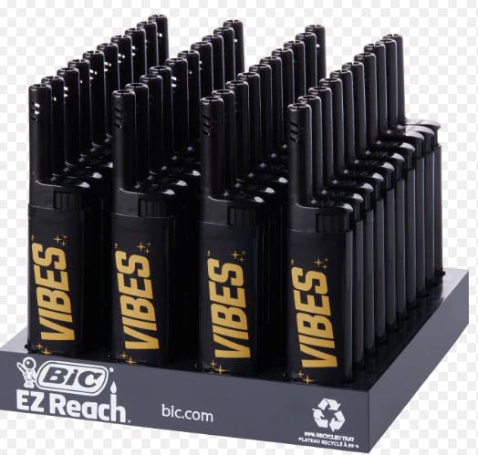 VIBES Logo BIC Lighter (Black)- EZ Reach-0
