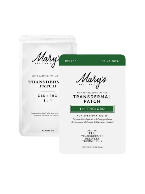 Mary's Medicinals - 10mgCBD:10mgTHC Patch - Relief