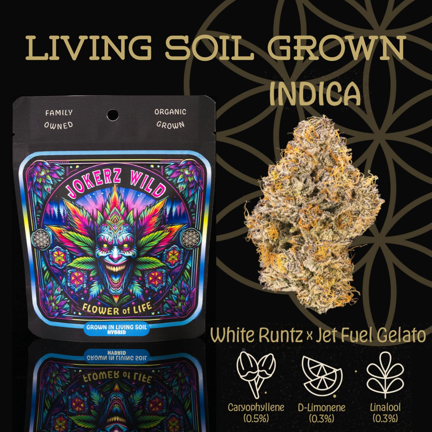 Product: Flower of Life | Bulk Bud - Jokerz Wild