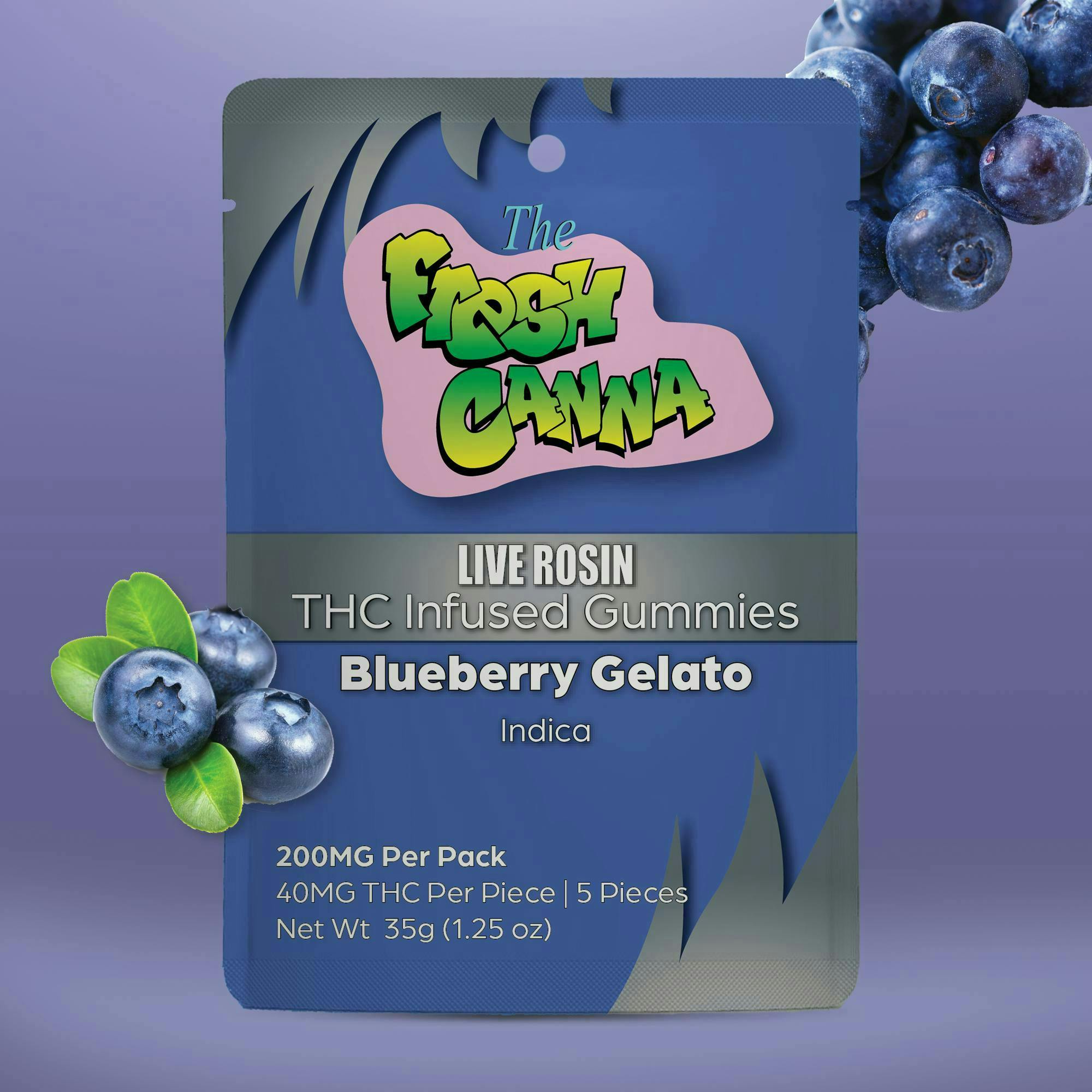 Fresh Canna | Live Rosin Gummies - 200mg - Blueberry