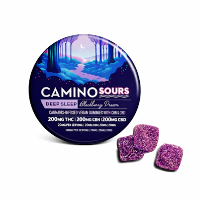 Camino - 200mg THC : 200mg CBD : 200mg CBN Gummies - Sour Blackberry Dream
