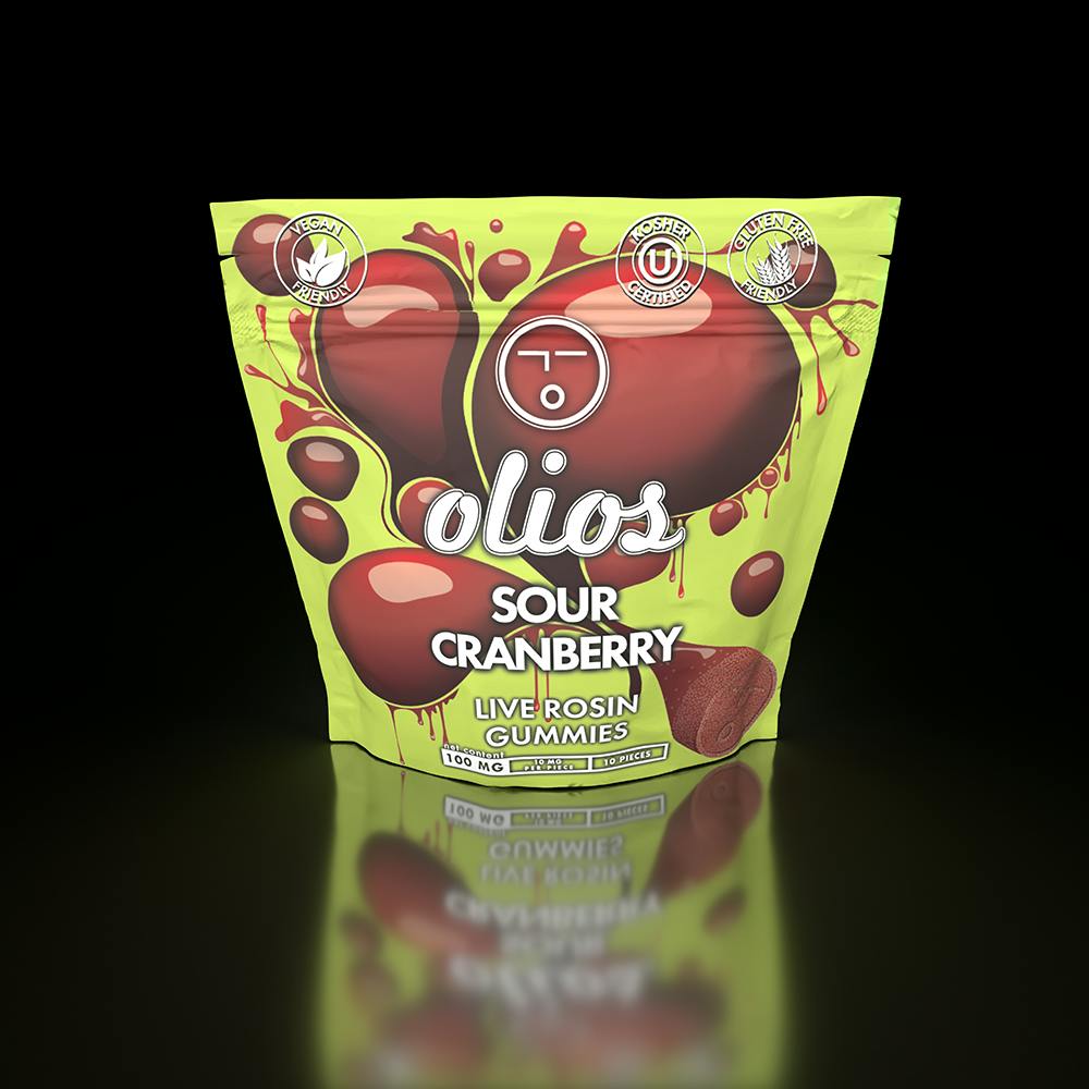 Olio - Live Rosin Gummies - Sour Cranberry - 100mg by Olio