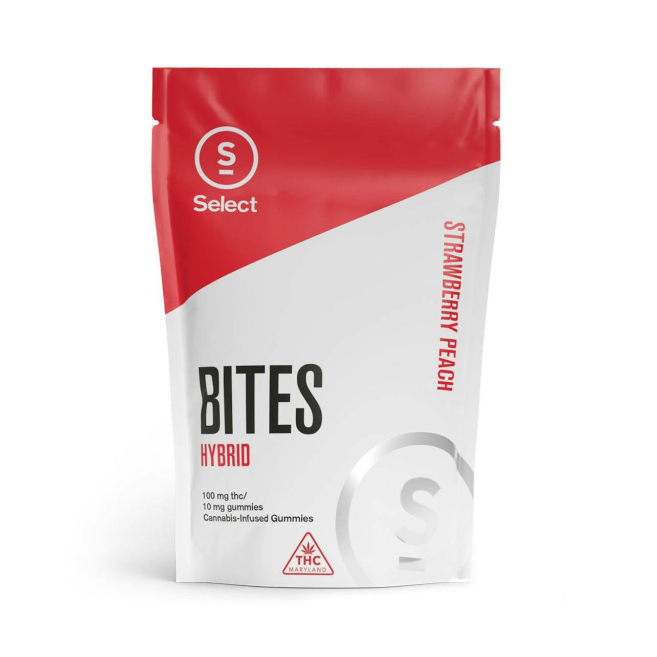 Select Strawberry Peach Hybrid Classic Bites 10Pack 100mg Curaleaf