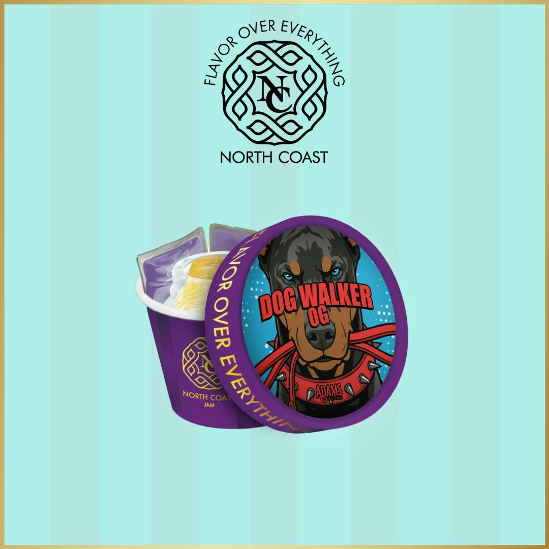 North Coast NORTH COAST X ADAMS FAMILY | DOG WALKER OG I TIER 3 HASH ROSIN JAM INDICA/HYBRID — CONCENTRATES