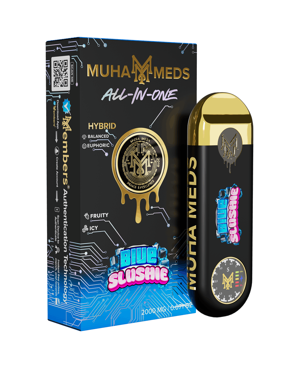 Muha Meds v3 - Blue Slushie - 2g Disposable Vape