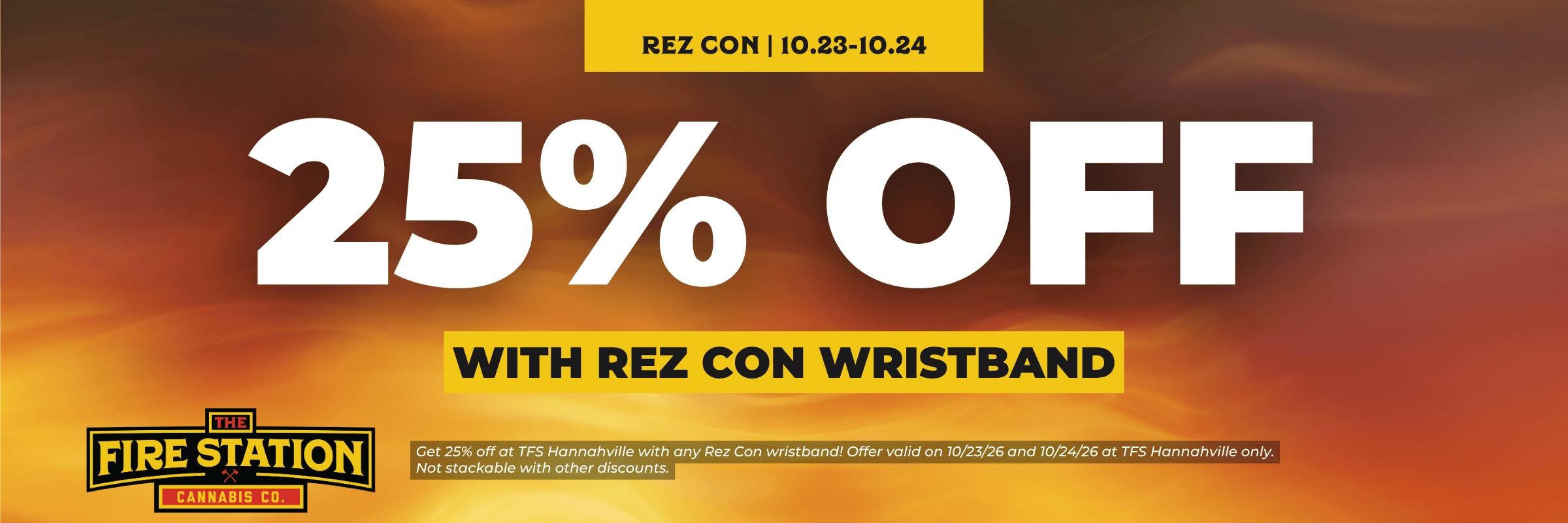 Get 25% Off With Your Rez-Con Wristband!