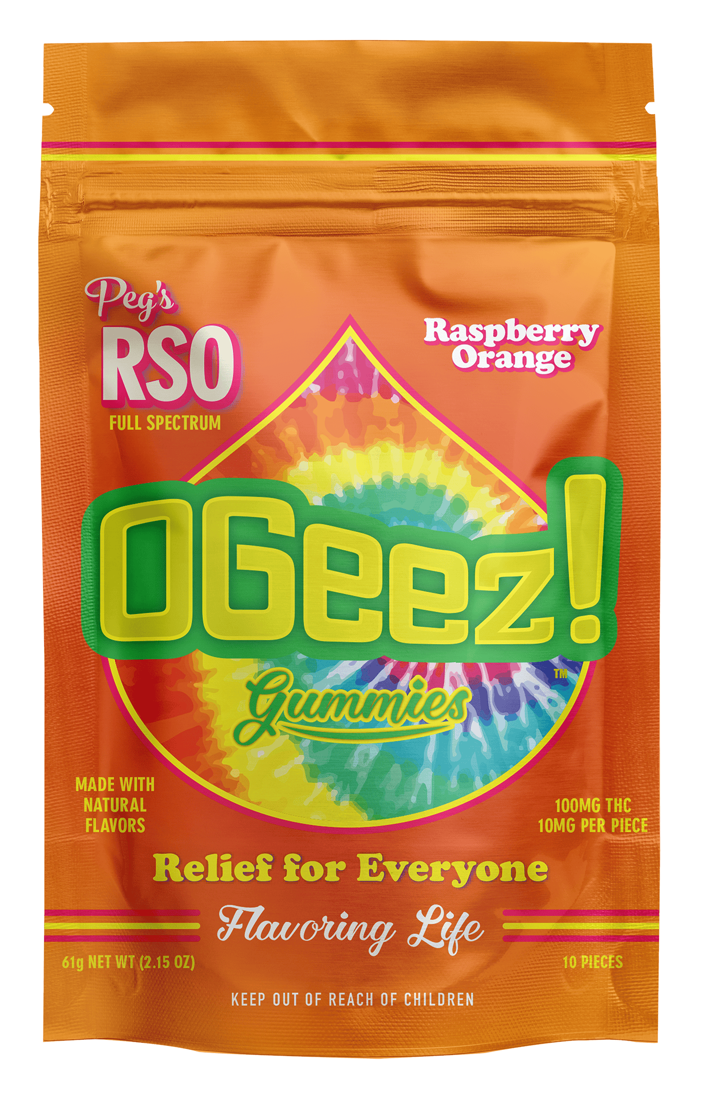 Product Peg's Raspberry Orange RSO - 100 mg