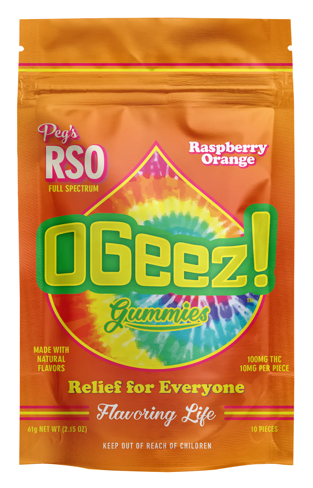 Product Peg's Raspberry Orange RSO - 100 mg