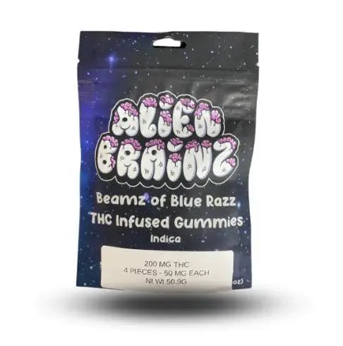 Alien Brainz - 200mg Gummies - Beamz of Blue Razz