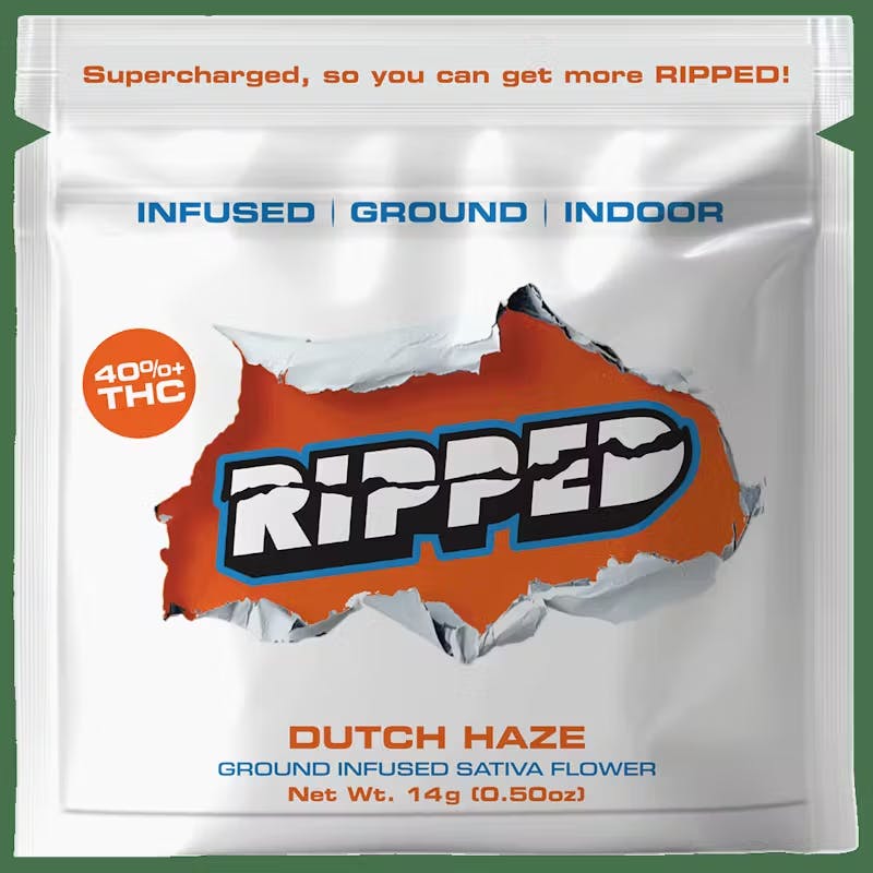 Ripped | Dutch Haze | Hash Infused Ground Flower | 14g
