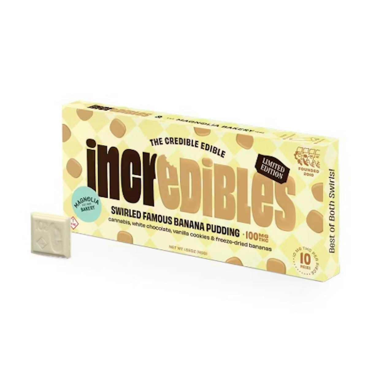 Photo of Incredibles Banana Pudding Chocolate Bar 100mg