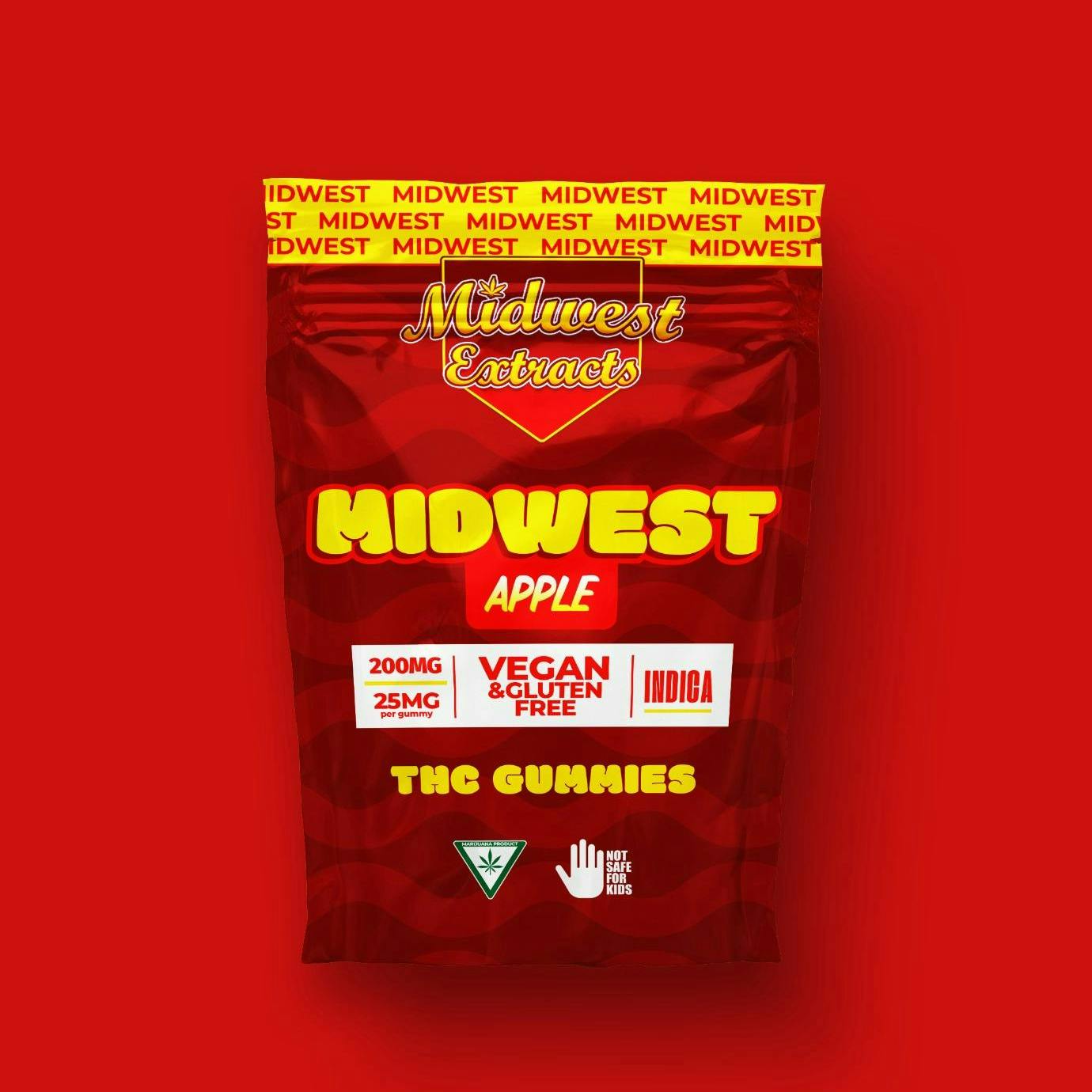 Midwest Extracts | Gummies - 200mg - Apple (Indica)
