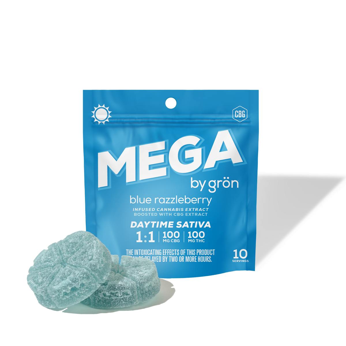 1:1 Blue Razzleberry Mega Discs - CBG/THC-1