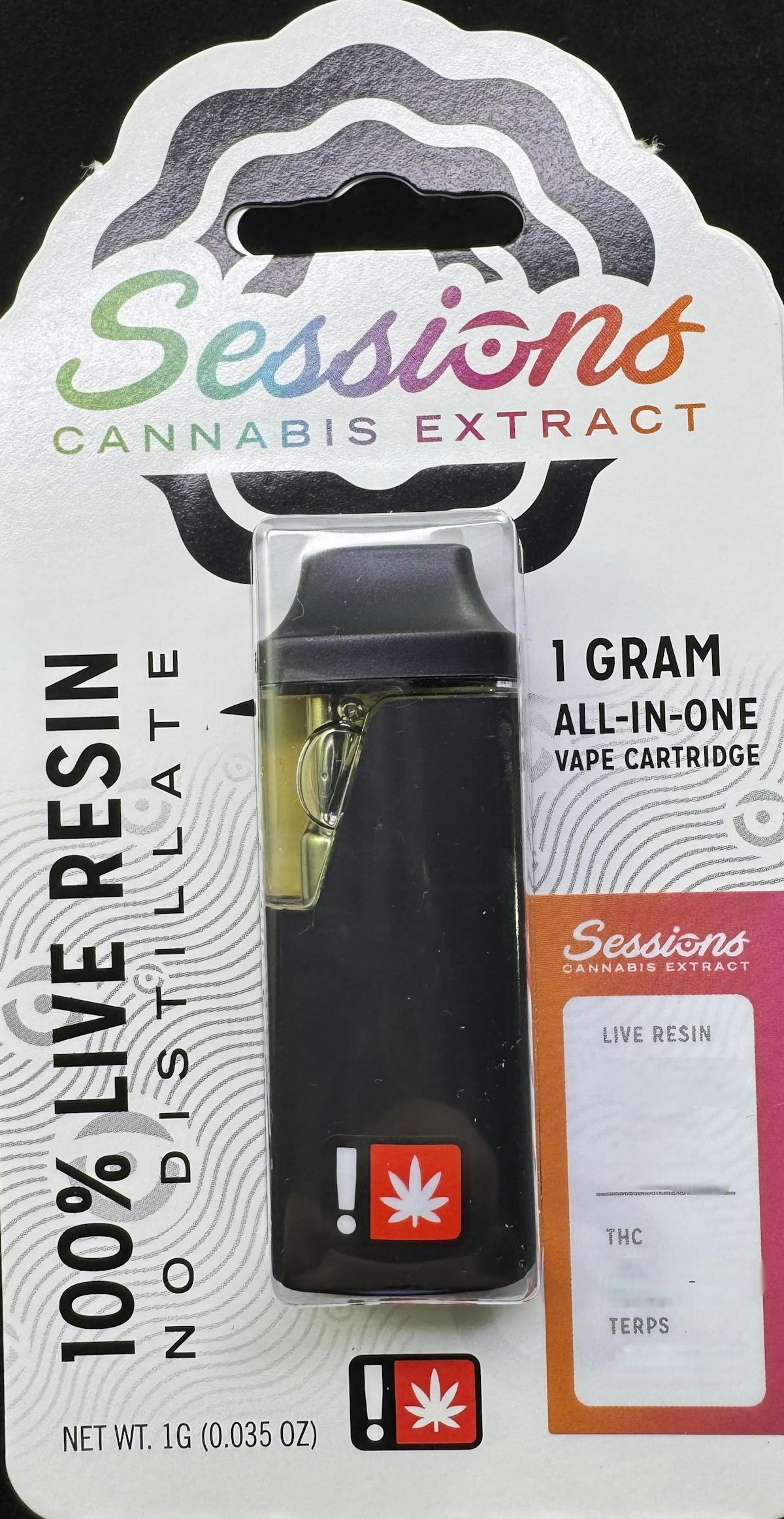Photo of Wedding Cake DISPOSABLE Live Resin Cartridge (Sessions)