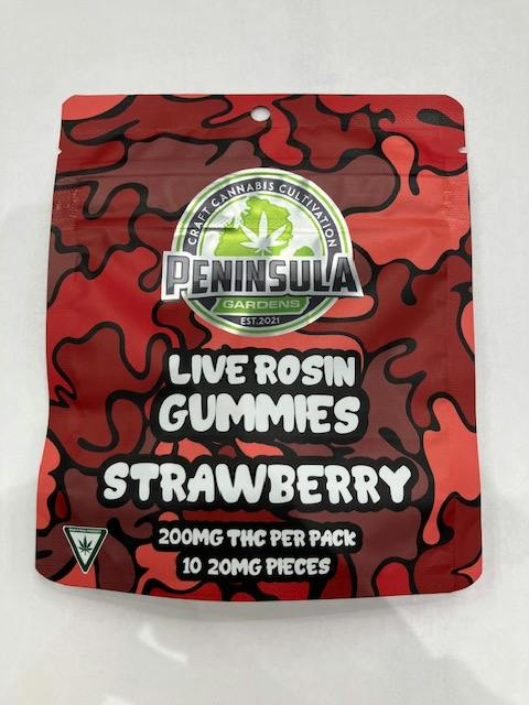 Peninsula - 200mg Live Rosin Gummies - Strawberry