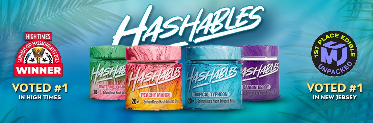 Hashables by Nova Farms. High Times & MJ Unpacked 1st place Hash gummies