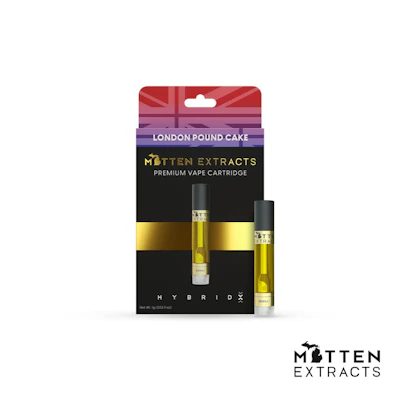 Mitten Extracts - 1g Cart - London Pound Cake (H) - CARTRIDGES by Mitten Extracts at King of Budz