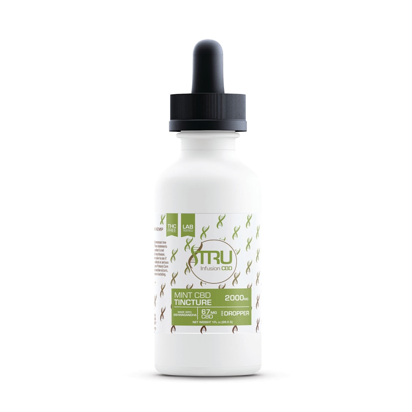 Tru Infusion CBD Tincture: Ashwagandha Mint 2,000mg