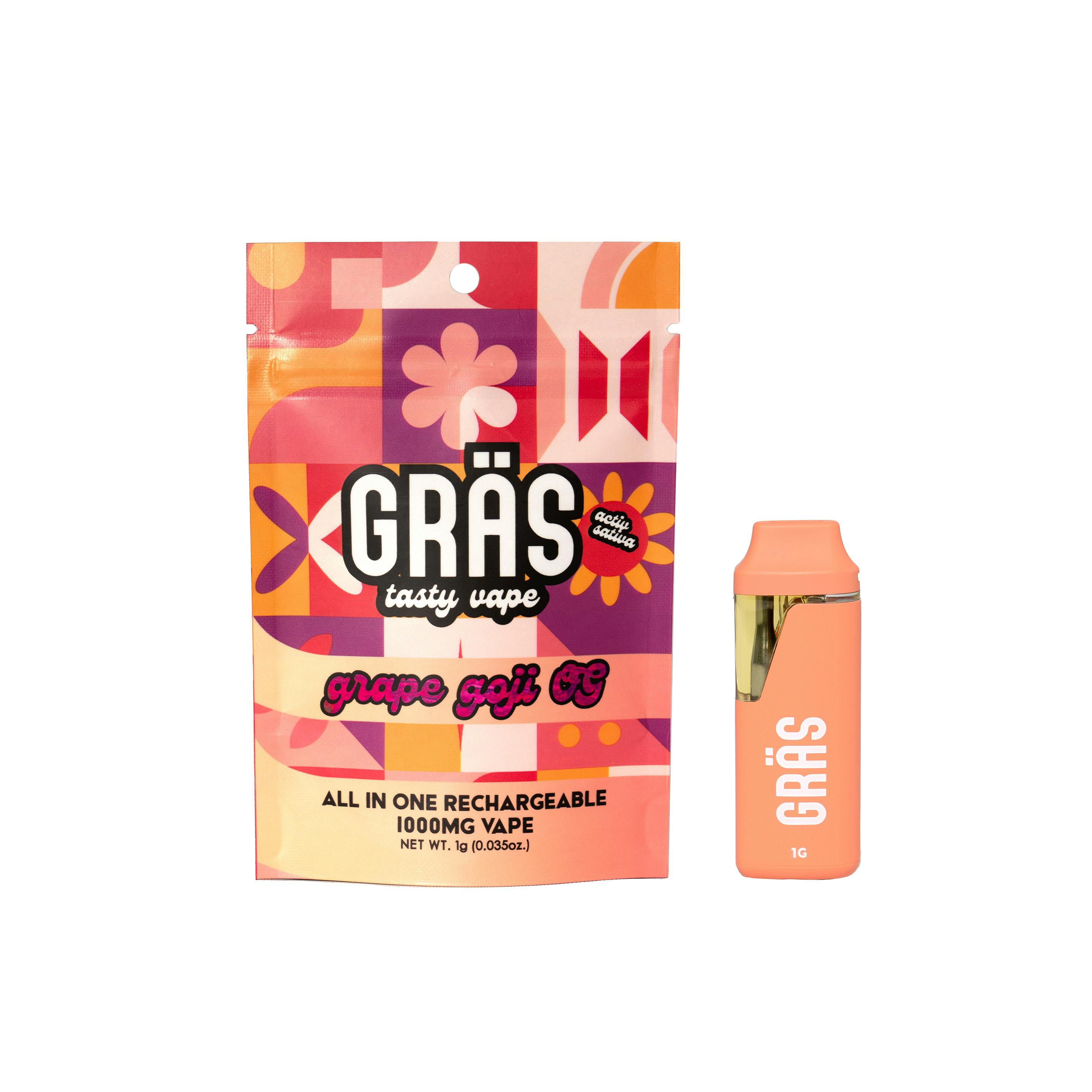 vape mit grass GRAS Tasty Vape 1000mg - Grape Goji OG