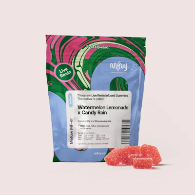 MFNY - 100mg Live Resin Gummies - Watermelon Lemonade x Candy Rain