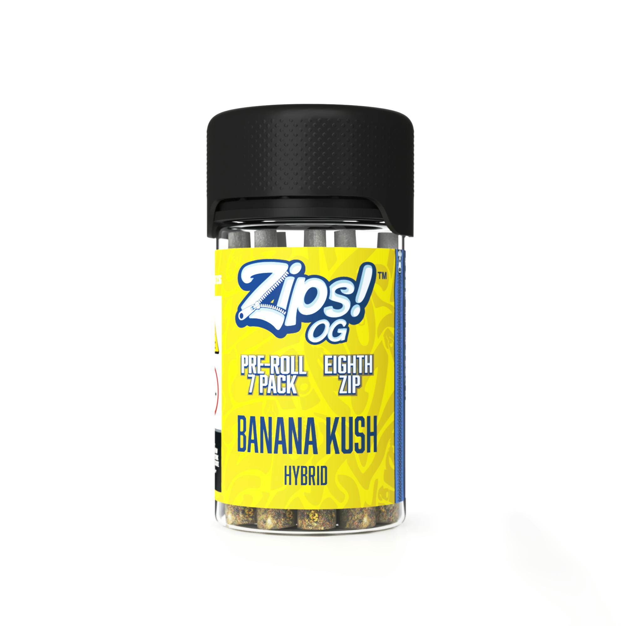 ZIPS OG | Banana Kush | Preroll 7 Pack