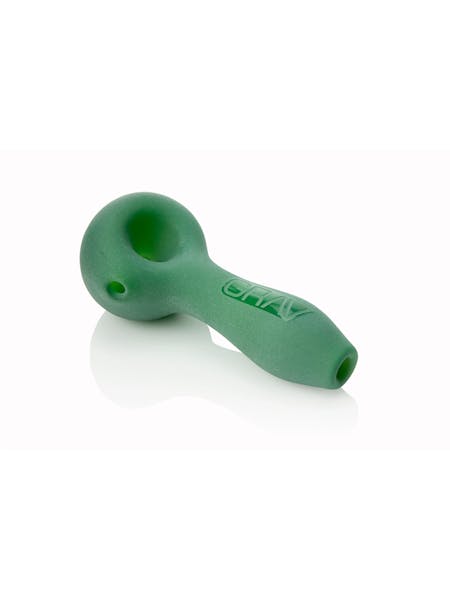 GRAV Sandblasted Spoon 4" Hand Pipe - Green