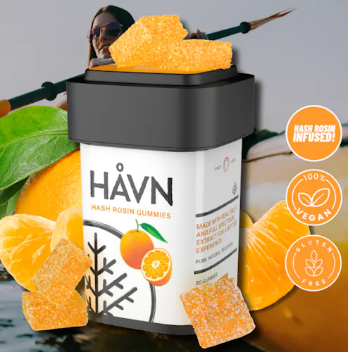 Tangerine (H) – Rosin Gummies (100mg) – Havn-active