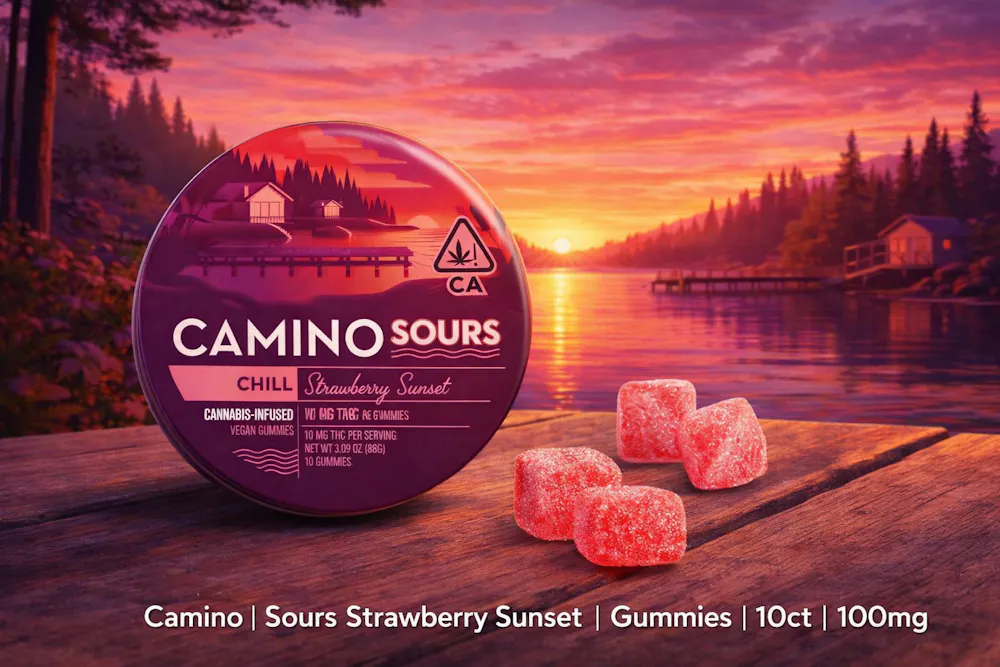 Product Camino | Sours Strawberry Sunset | Gummies | 10ct | 100mg