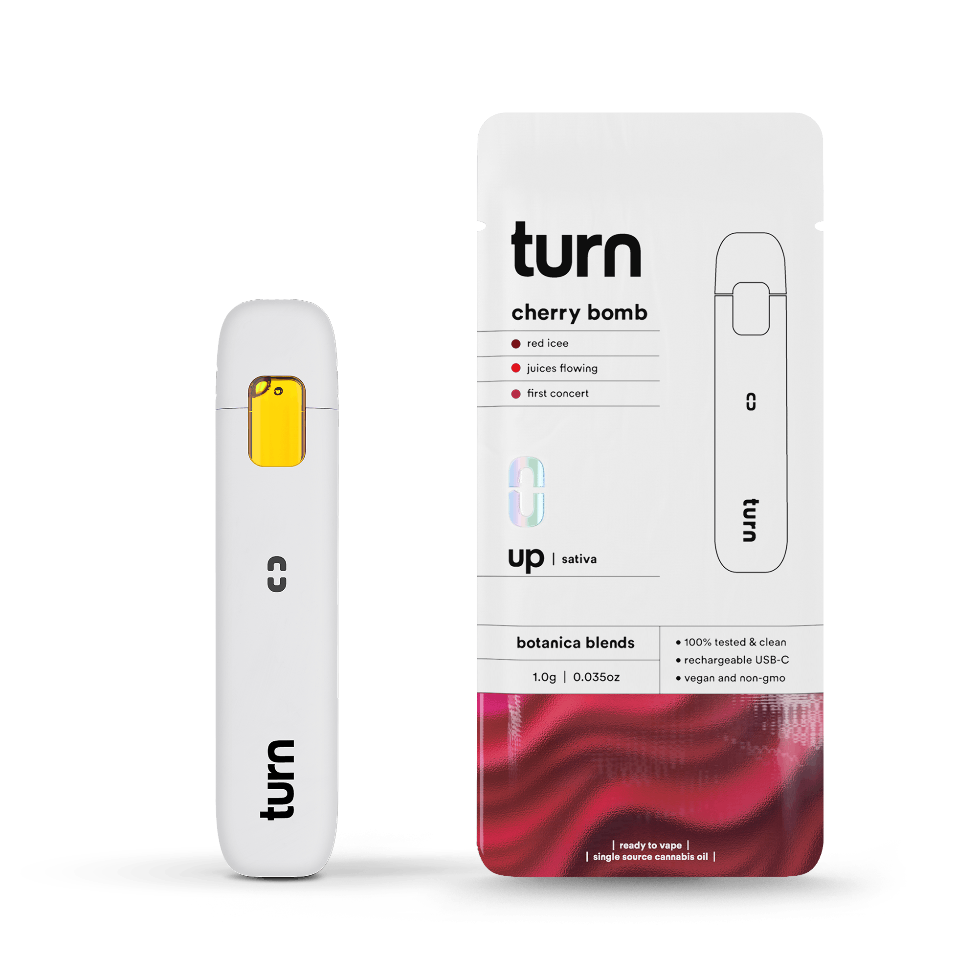 Turn | Cherry Bomb | Disposable Vape | 1g