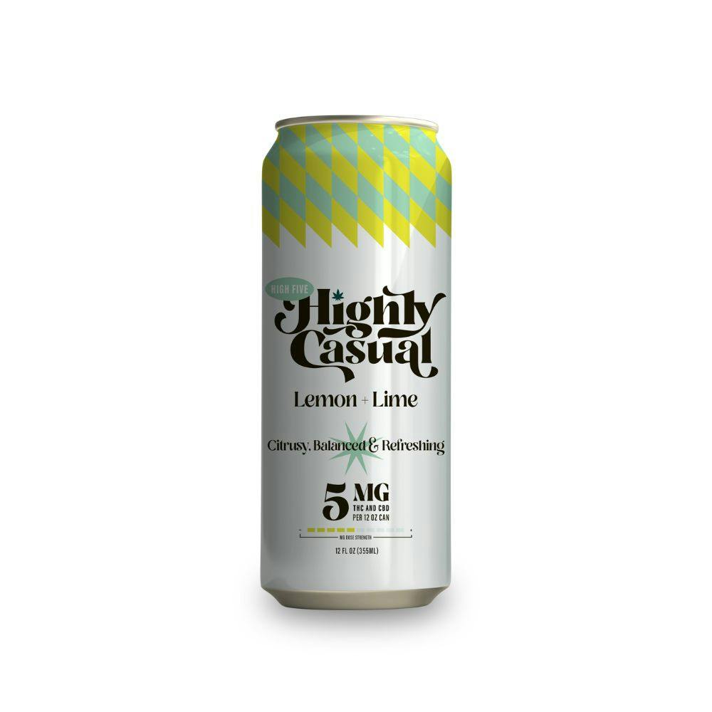 Product: High Five | Lemon + Lime Seltzer 1:1 THC:CBD | 5mg:5mg