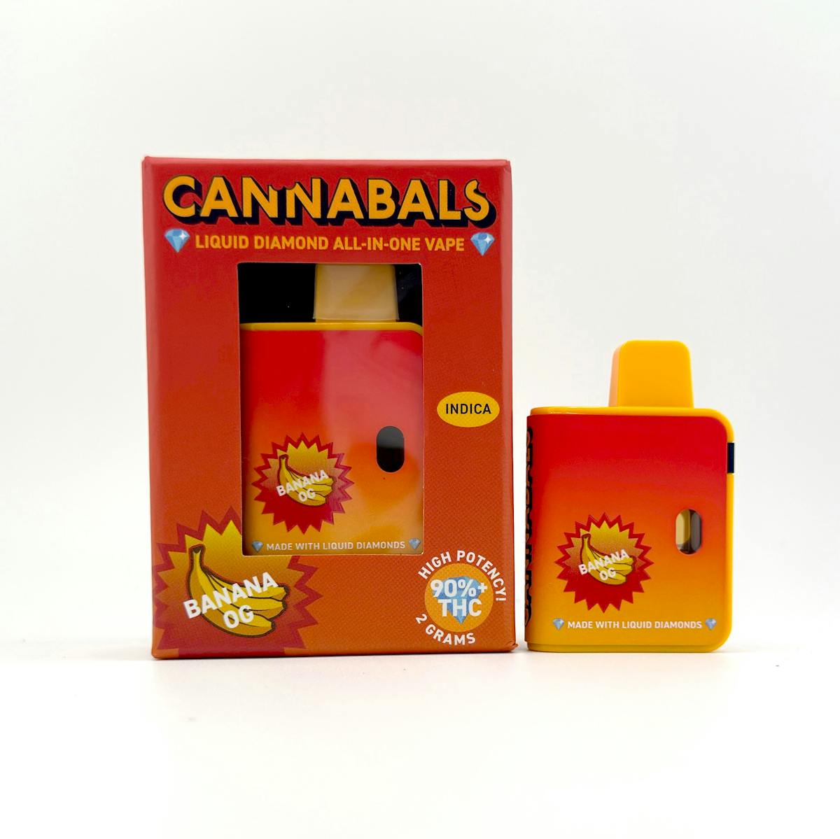 Image of Cannabals – Liquid Diamond Vape | Banana OG | Indica | 90+% THC