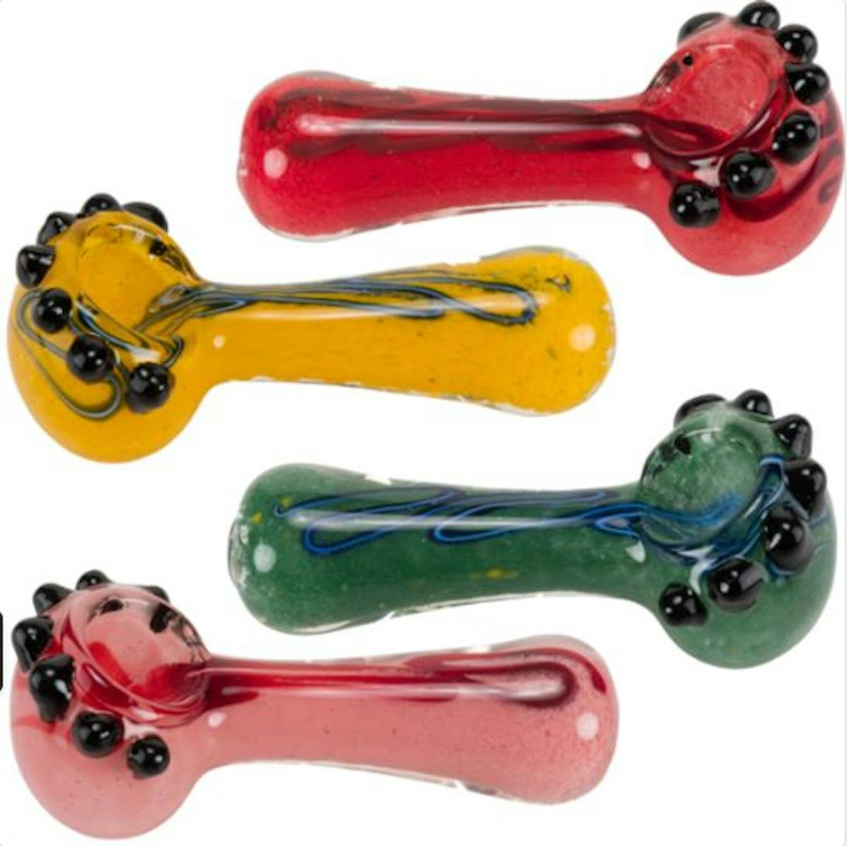 Image of SirEEL – 4″ Frit & Multi Marbles Glass Hand Pipe, Assorted Colors