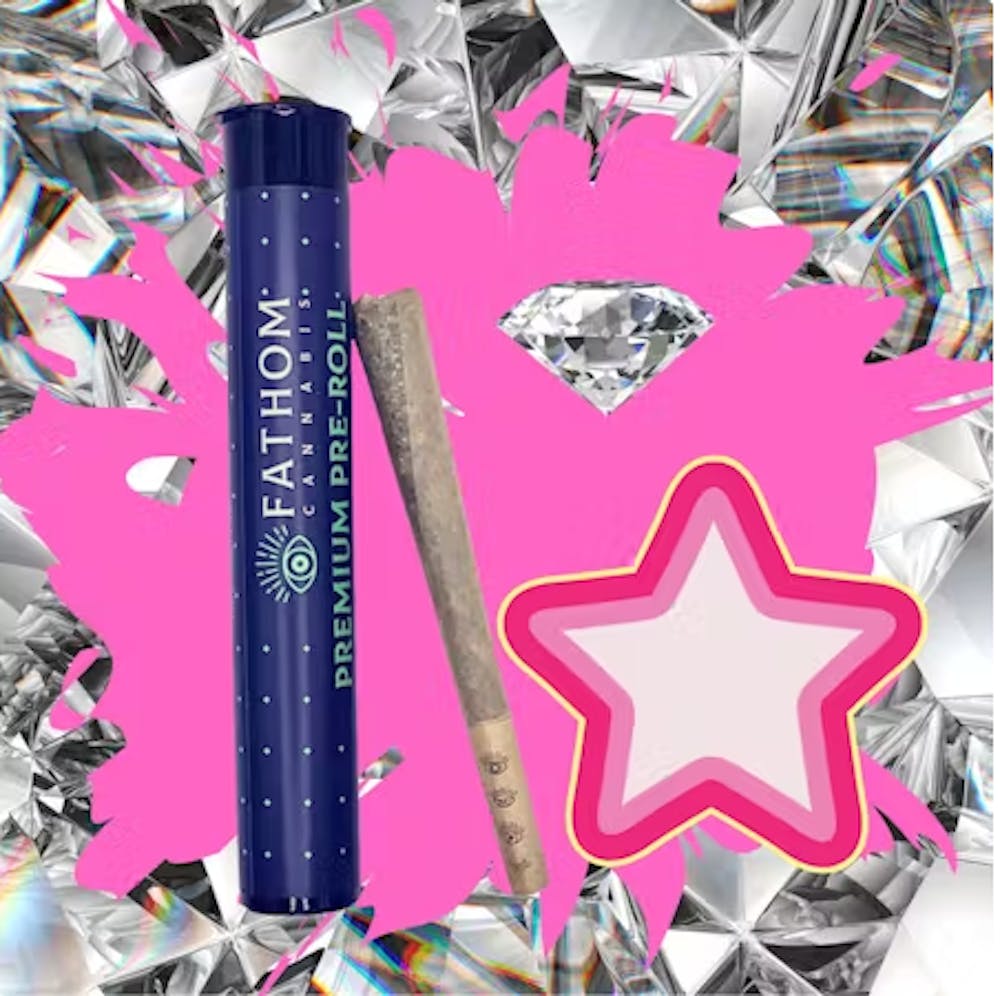 Product Pink Starburst Guicy G | Live Diamond Infused Pre-Roll | 1g