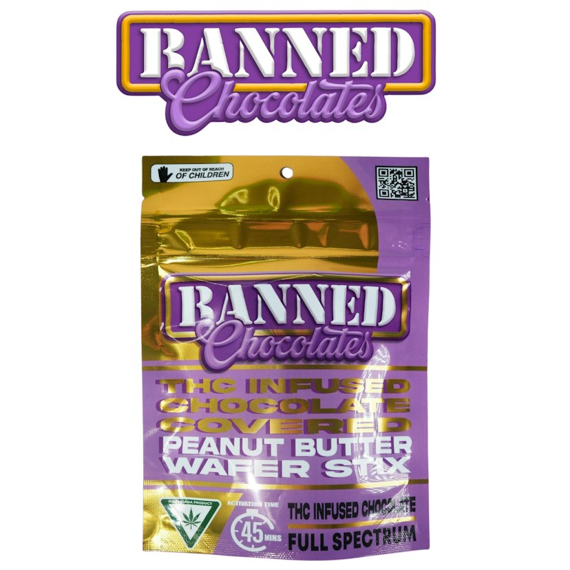 Banned - Chocolate Covered Wafer Stix 3pk 200mg