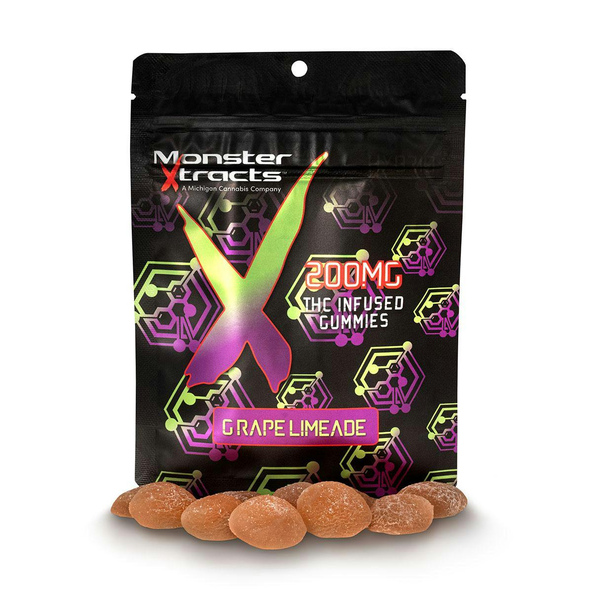 【特別セール品】 Xtracts Monster Grape 200mg | Gummies Hybrid Limeade エッセンシャルオイル