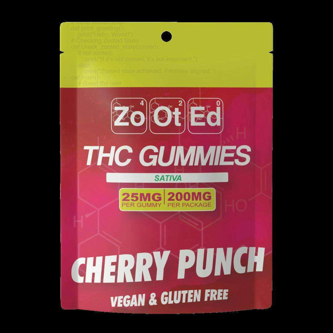 ZOOTED ZOOTED | CHERRY PUNCH | GUMMIES | 200MG — EDIBLES